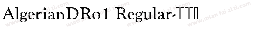 AlgerianDRo1 Regular字体转换
